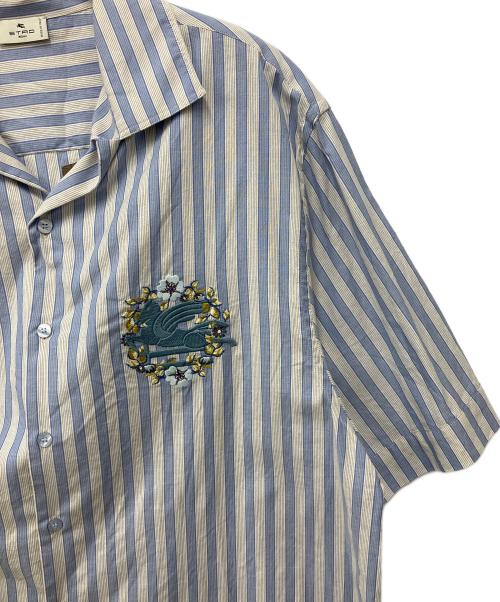 ETRO（エトロ）ETRO (エトロ) 半袖シャツ ブルー×ホワイト サイズ:Mの古着・服飾アイテム