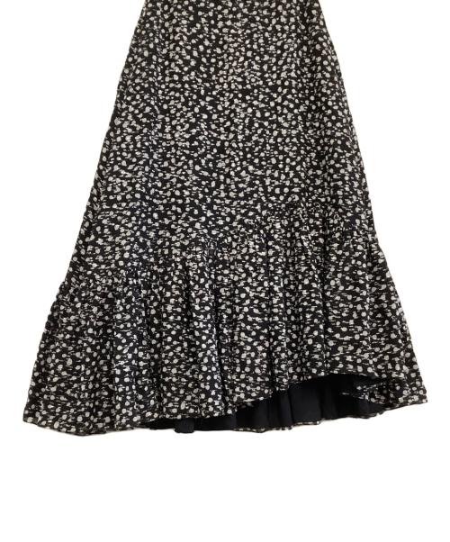 DRAWER（ドゥロワー）DRAWER (ドゥロワー) ドットジャガードスカート ブラック サイズ:36の古着・服飾アイテム