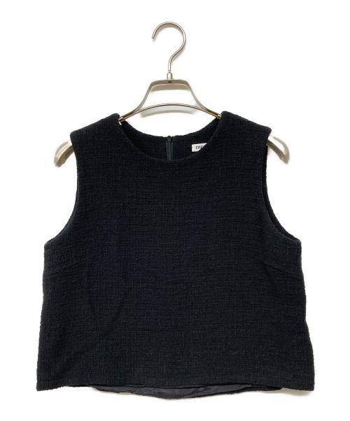 EVERYDAY I LIKE.（エヴリデイ アイ ライク）EVERYDAY I LIKE. (エヴリデイ アイ ライク) Tweed Cropped ブラウス ブラック サイズ:‐の古着・服飾アイテム