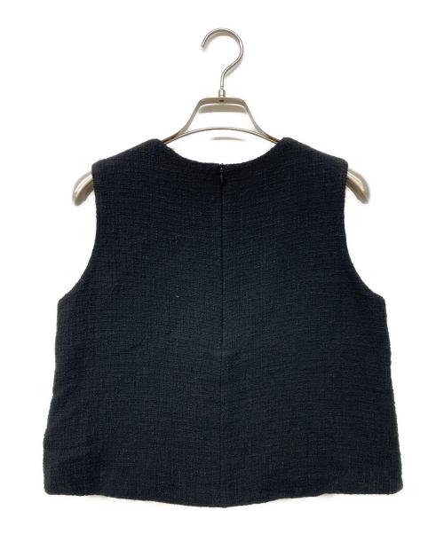 EVERYDAY I LIKE.（エヴリデイ アイ ライク）EVERYDAY I LIKE. (エヴリデイ アイ ライク) Tweed Cropped ブラウス ブラック サイズ:‐の古着・服飾アイテム