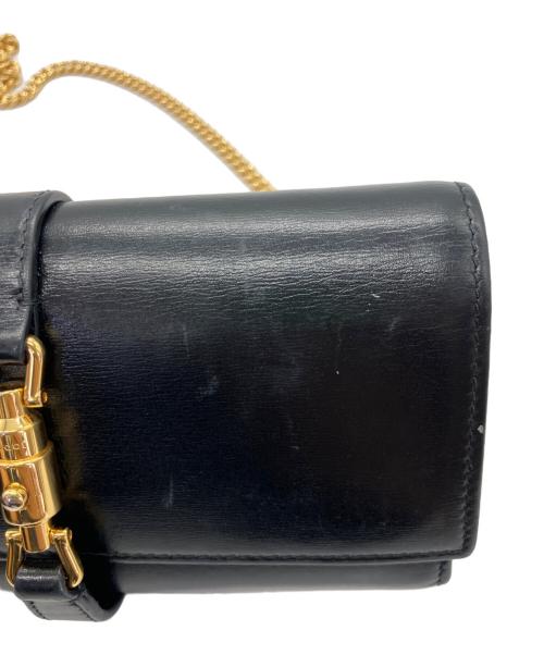 GUCCI（グッチ）GUCCI (グッチ) ジャッキー1961チェーンウォレット ブラックの古着・服飾アイテム