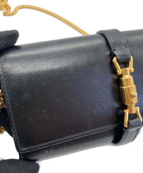 GUCCI（グッチ）GUCCI (グッチ) ジャッキー1961チェーンウォレット ブラックの古着・服飾アイテム