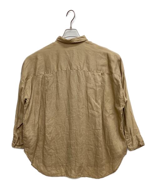 Spick and Span（スピック＆スパン）Spick and Span (スピック＆スパン) 80リネンカシュクールビッグシャツ ベージュ サイズ:Freeの古着・服飾アイテム
