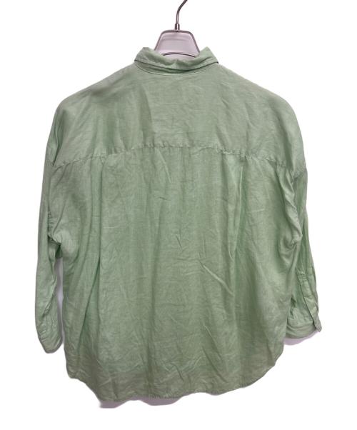 Spick and Span（スピック＆スパン）Spick and Span (スピック＆スパン) 80リネンカシュクールビッグシャツ グリーン サイズ:Freeの古着・服飾アイテム