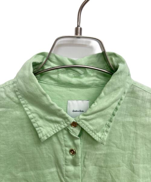 Spick and Span（スピック＆スパン）Spick and Span (スピック＆スパン) 80リネンカシュクールビッグシャツ グリーン サイズ:Freeの古着・服飾アイテム