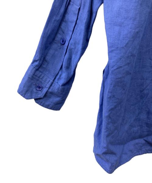ticca（ティッカ）TICCA (ティッカ) リネンスクエアビッグシャツUNI ブルー サイズ:Fの古着・服飾アイテム