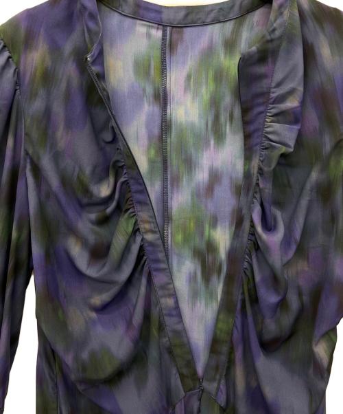 JILL STUART（ジルスチュアート）JILL STUART (ジルスチュアート) シェーディングフラワープリントワンピース ネイビー サイズ:4の古着・服飾アイテム