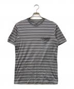LANVINランバン）の古着「ボーダーポケットTシャツ」｜グレー