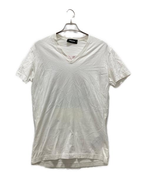 DSQUARED2（ディースクエアード）DSQUARED2 (ディースクエアード) バックロゴプリントTシャツ ホワイト サイズ:Sの古着・服飾アイテム