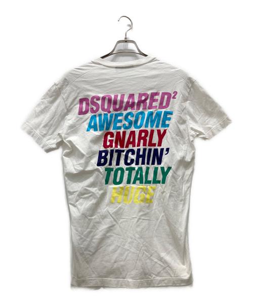 DSQUARED2（ディースクエアード）DSQUARED2 (ディースクエアード) バックロゴプリントTシャツ ホワイト サイズ:Sの古着・服飾アイテム