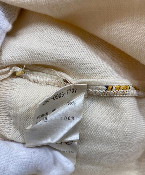 GUCCI（グッチ）GUCCI (グッチ) シルク切替ニットカーディガン ベージュ サイズ:Mの古着・服飾アイテム