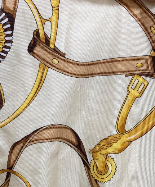 GUCCI（グッチ）GUCCI (グッチ) シルク切替ニットカーディガン ベージュ サイズ:Mの古着・服飾アイテム