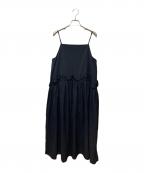 JOURNAL STANDARDジャーナルスタンダード）の古着「ウエストフリルキャミソールワンピース」｜ブラック