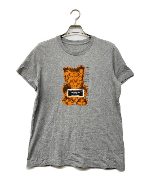 COACH（コーチ）COACH (コーチ) Vandal Gummy (ヴァンダルガミー) Vandal Gummy シグネチャープリントtシャツ グレー サイズ:Sの古着・服飾アイテム