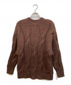 CONVERSE TOKYOコンバーストウキョウ）の古着「ローゲージケーブルニット」｜ブラウン
