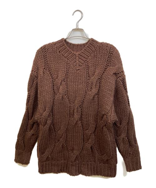 CONVERSE TOKYO（コンバーストウキョウ）CONVERSE TOKYO (コンバーストウキョウ) ローゲージケーブルニット ブラウン サイズ:SIZE Freeの古着・服飾アイテム