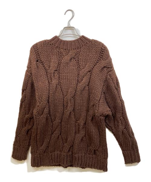 CONVERSE TOKYO（コンバーストウキョウ）CONVERSE TOKYO (コンバーストウキョウ) ローゲージケーブルニット ブラウン サイズ:SIZE Freeの古着・服飾アイテム