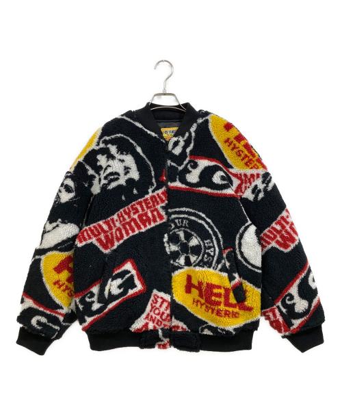 Hysteric Glamour（ヒステリックグラマー）Hysteric Glamour (ヒステリックグラマー) HG ROADRUNNERS柄ジャカード リブブルゾン ブラック サイズ:SIZE FREEの古着・服飾アイテム
