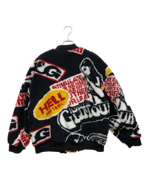 Hysteric Glamour（ヒステリックグラマー）Hysteric Glamour (ヒステリックグラマー) HG ROADRUNNERS柄ジャカード リブブルゾン ブラック サイズ:SIZE FREEの古着・服飾アイテム