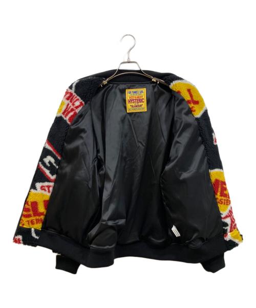 Hysteric Glamour（ヒステリックグラマー）Hysteric Glamour (ヒステリックグラマー) HG ROADRUNNERS柄ジャカード リブブルゾン ブラック サイズ:SIZE FREEの古着・服飾アイテム