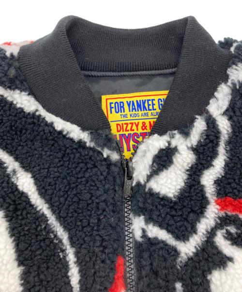 Hysteric Glamour（ヒステリックグラマー）Hysteric Glamour (ヒステリックグラマー) HG ROADRUNNERS柄ジャカード リブブルゾン ブラック サイズ:SIZE FREEの古着・服飾アイテム