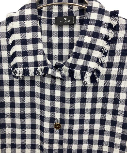 ETRO（エトロ）ETRO (エトロ) 半袖シャツ ネイビー サイズ:SIZE 40の古着・服飾アイテム