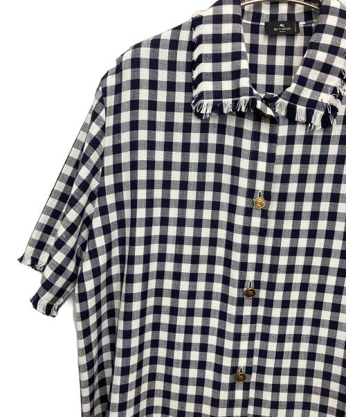 ETRO（エトロ）ETRO (エトロ) 半袖シャツ ネイビー サイズ:SIZE 40の古着・服飾アイテム