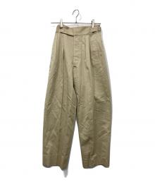 Archive&Style×Curensology（アーカイブ＆スタイル×カレンソロジー）の古着「タックワイドパンツ」｜ベージュ