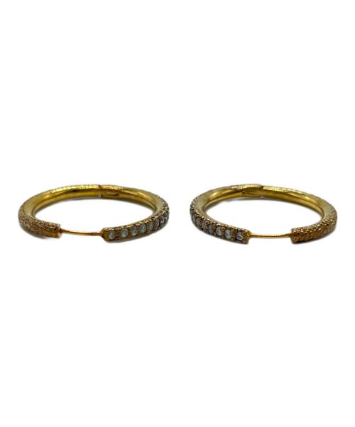 AYAMI jewelry（アヤミ ジュエリー）AYAMI jewelry (アヤミ ジュエリー) Pave Hoop Earrings ゴールドの古着・服飾アイテム