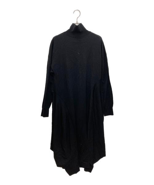 nagonstans（ナゴンスタンス）nagonstans (ナゴンスタンス) ニットワンピース ブラック サイズ:Sの古着・服飾アイテム