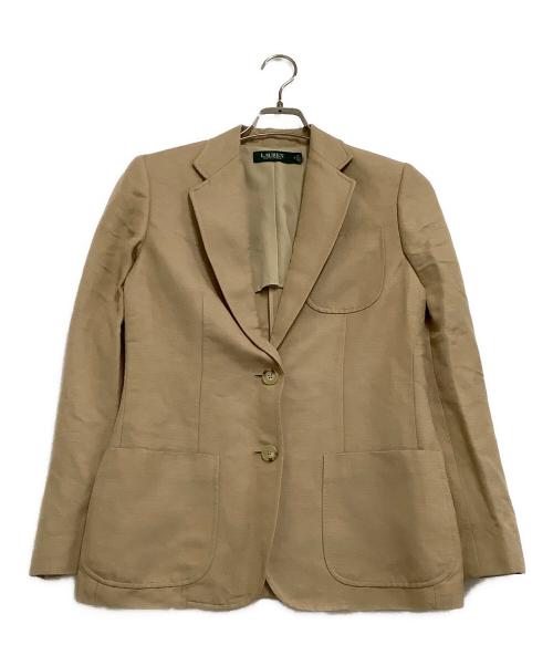 LAUREN RALPH LAUREN（ローレンラルフローレン）LAUREN RALPH LAUREN (ローレンラルフローレン) リネンブレンドジャケット ベージュ サイズ:2の古着・服飾アイテム