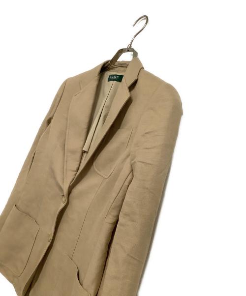 LAUREN RALPH LAUREN（ローレンラルフローレン）LAUREN RALPH LAUREN (ローレンラルフローレン) リネンブレンドジャケット ベージュ サイズ:2の古着・服飾アイテム