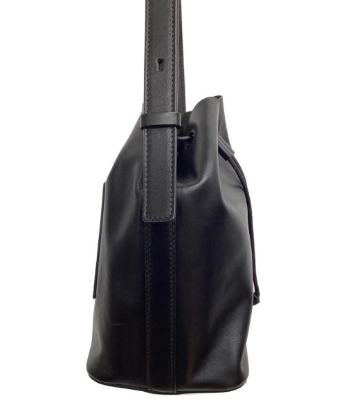 JIL SANDER（ジルサンダー）JIL SANDER (ジルサンダー) レザーショルダーバッグ ブラックの古着・服飾アイテム