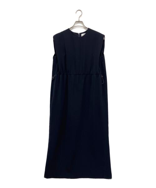 UNITED ARROWS（ユナイテッドアローズ）UNITED ARROWS (ユナイテッドアローズ) COMFYドロストフレンチスリーブワンピース ネイビー サイズ:38の古着・服飾アイテム