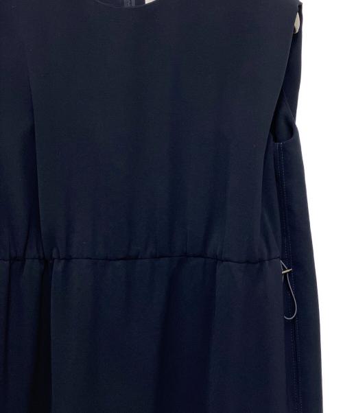 UNITED ARROWS（ユナイテッドアローズ）UNITED ARROWS (ユナイテッドアローズ) COMFYドロストフレンチスリーブワンピース ネイビー サイズ:38の古着・服飾アイテム