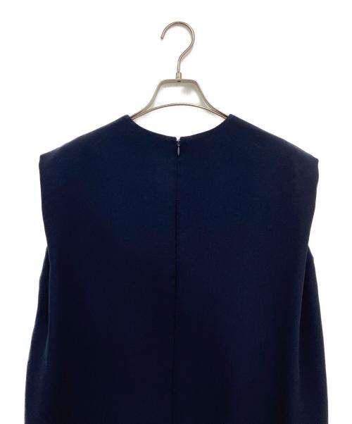 UNITED ARROWS（ユナイテッドアローズ）UNITED ARROWS (ユナイテッドアローズ) COMFYドロストフレンチスリーブワンピース ネイビー サイズ:38の古着・服飾アイテム