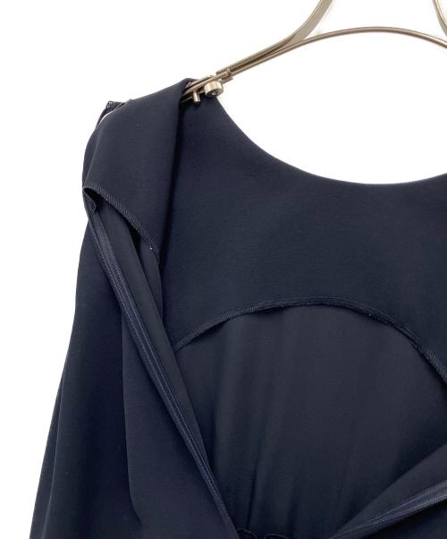 UNITED ARROWS（ユナイテッドアローズ）UNITED ARROWS (ユナイテッドアローズ) COMFYドロストフレンチスリーブワンピース ネイビー サイズ:38の古着・服飾アイテム