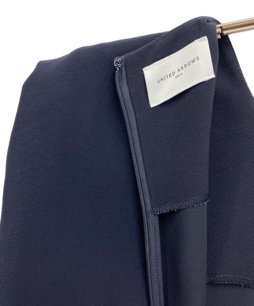 UNITED ARROWS（ユナイテッドアローズ）UNITED ARROWS (ユナイテッドアローズ) COMFYドロストフレンチスリーブワンピース ネイビー サイズ:38の古着・服飾アイテム