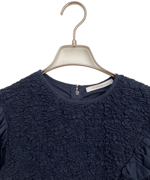 CECILIE BAHNSEN（セシリーバンセン）CECILIE BAHNSEN (セシリーバンセン) フリルブラウス ネイビー サイズ:6の古着・服飾アイテム