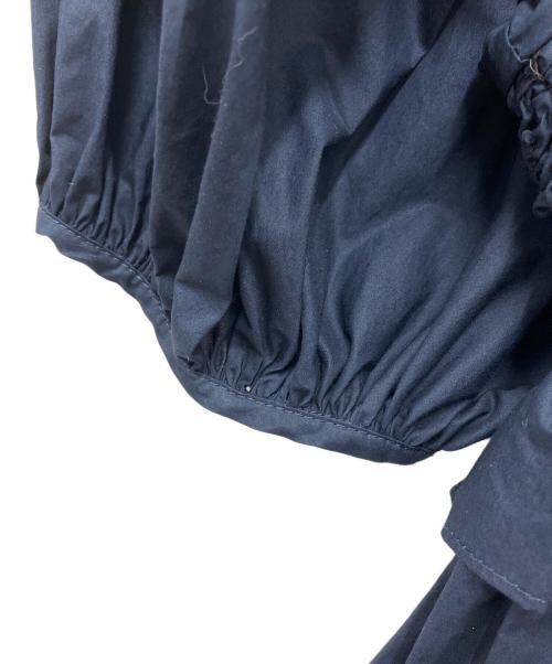 CECILIE BAHNSEN（セシリーバンセン）CECILIE BAHNSEN (セシリーバンセン) フリルブラウス ネイビー サイズ:6の古着・服飾アイテム
