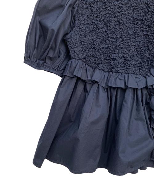 CECILIE BAHNSEN（セシリーバンセン）CECILIE BAHNSEN (セシリーバンセン) フリルブラウス ネイビー サイズ:6の古着・服飾アイテム