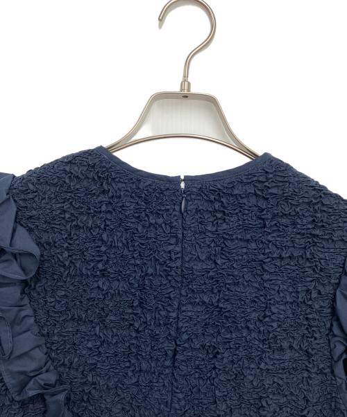 CECILIE BAHNSEN（セシリーバンセン）CECILIE BAHNSEN (セシリーバンセン) フリルブラウス ネイビー サイズ:6の古着・服飾アイテム