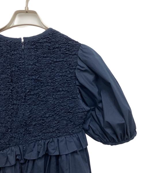CECILIE BAHNSEN（セシリーバンセン）CECILIE BAHNSEN (セシリーバンセン) フリルブラウス ネイビー サイズ:6の古着・服飾アイテム