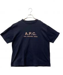 A.P.C.（アーペーセー）の古着「ロゴ刺繍Tシャツ」｜ネイビー