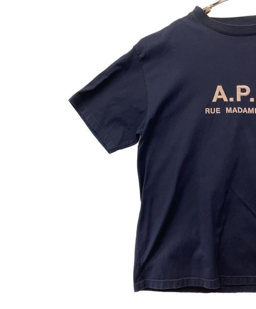 A.P.C.（アーペーセー）A.P.C. (アーペーセー) ロゴ刺繍Tシャツ ネイビー サイズ:Lの古着・服飾アイテム
