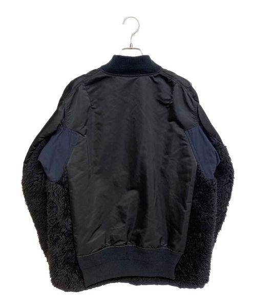 sacai（サカイ）sacai (サカイ) Nylon Twill x Faux Shearling Blouson ブラック サイズ:1の古着・服飾アイテム