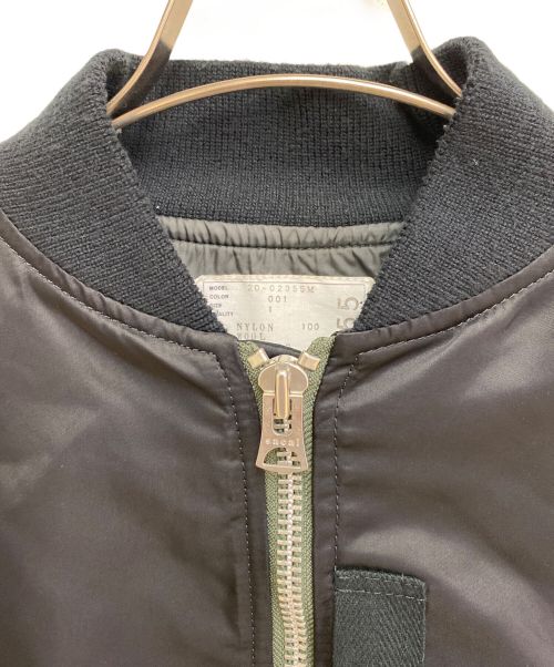 sacai（サカイ）sacai (サカイ) Nylon Twill x Faux Shearling Blouson ブラック サイズ:1の古着・服飾アイテム