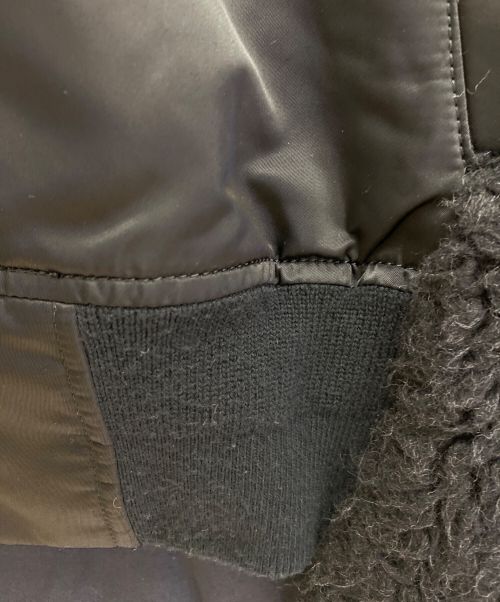 sacai（サカイ）sacai (サカイ) Nylon Twill x Faux Shearling Blouson ブラック サイズ:1の古着・服飾アイテム