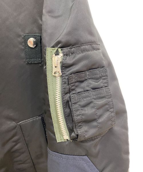 sacai（サカイ）sacai (サカイ) Nylon Twill x Faux Shearling Blouson ブラック サイズ:1の古着・服飾アイテム