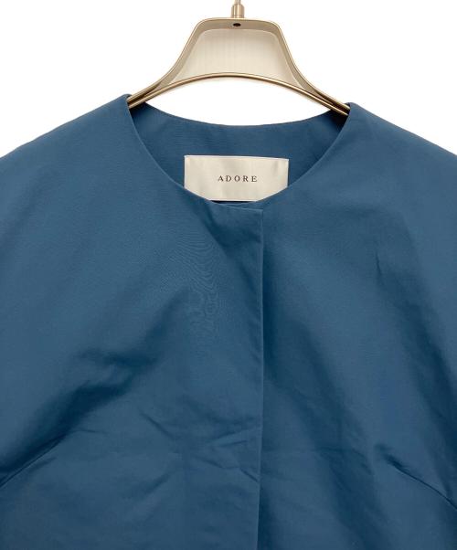 ADORE（アドーア）ADORE (アドーア) ライトグログランジャケット ブルー サイズ:38の古着・服飾アイテム